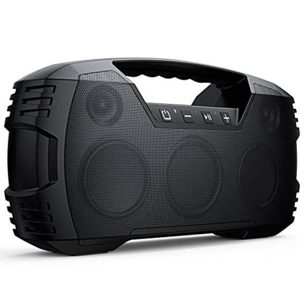 IPX7 Waterproof Bluetooth Speaker, 40W(60 Peak) Portable Wireless Speakers with Subwoofer, 32H Playtime, Stereo Loud Sound, Deep Bass, Bluetooth 5.0 with Handle for Pool, Beach, Ou