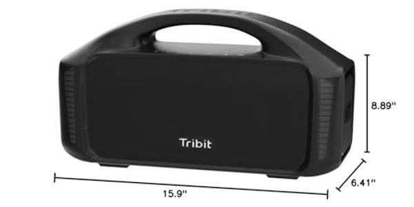 Tribit StormBox Blast Portable Speaker: 90W Loud Stereo Sound with XBass, IPX7 Waterproof Bluetooth Speaker with LED Light, Bluetooth 5.3&TWS, Custom EQ, 30H Playtime for Outdoor