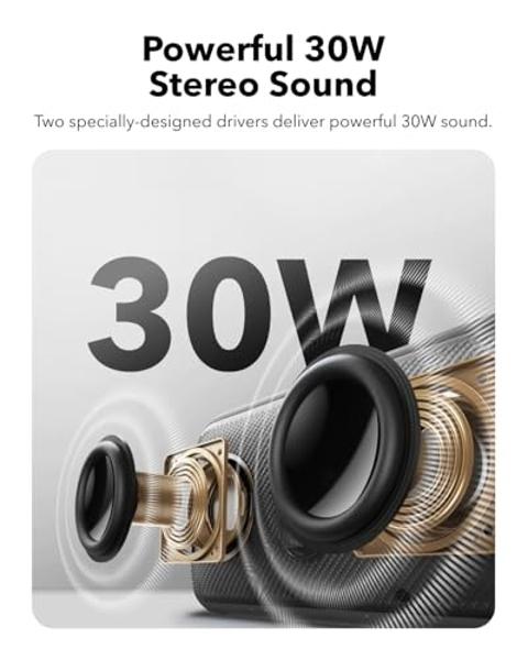 IPX7 Waterproof Bluetooth Speaker, 40W(60 Peak) Portable Wireless Speakers with Subwoofer, 32H Playtime, Stereo Loud Sound, Deep Bass, Bluetooth 5.0 with Handle for Pool, Beach, Ou
