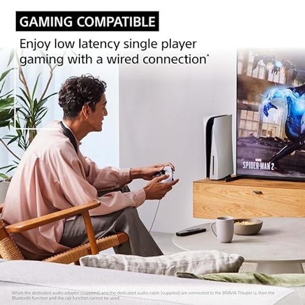 Sony BRAVIA Theater U Wireless Wearable TV Speaker with Bluetooth, Personalized Home Theater Audio, Gaming Compatibility, Built-in mic, 12 Hour Battery Life, IPX4 Splash-Resistant 