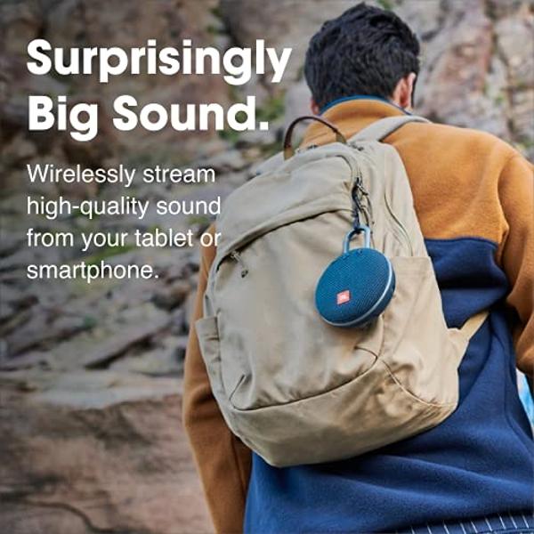 JBL Clip 3, Blue - Waterproof, Durable & Portable Bluetooth Speaker - Up to 10 Hours of Play - Includes Noise-Cancelling Speakerphone & Wireless Streaming