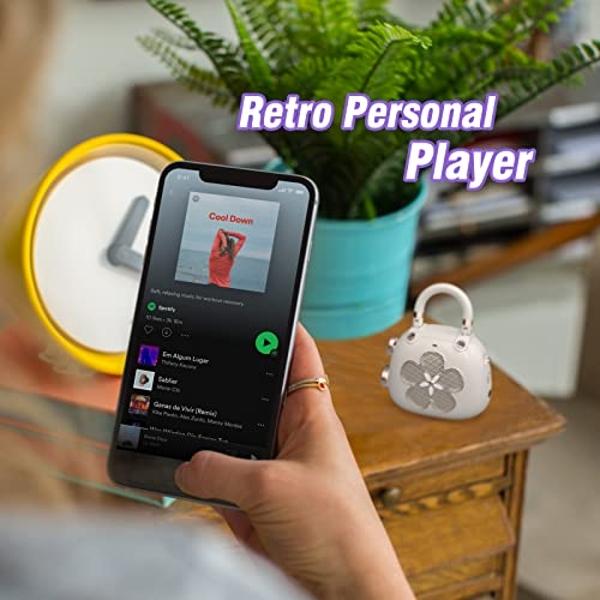 Divoom Ditoo Pixel Art Gaming Portable Bluetooth Speaker with App Controlled 16X16 LED Front Panel, Also a Smart Alarm (White)