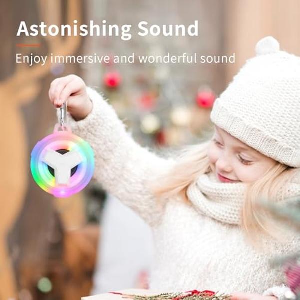 EBODA Bluetooth Shower Speaker, Portable Bluetooth Speakers, IP67 Waterproof Wireless Speaker with LED Light, 2000mAh, True Wireless Stereo, for Men and Women, Unique Music Gifts