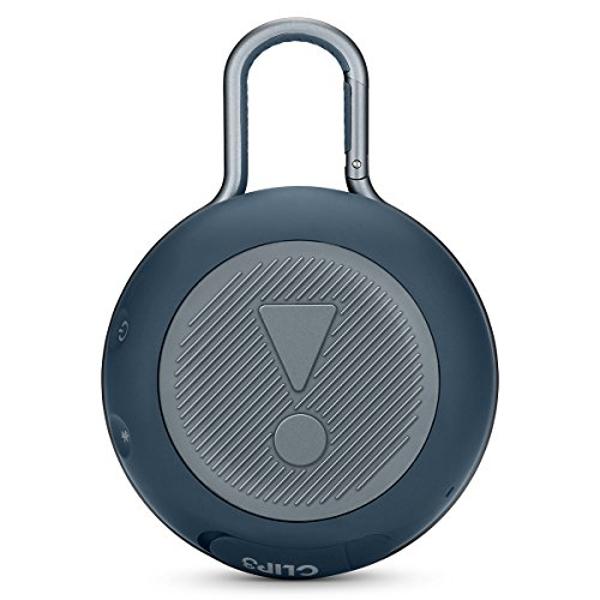 JBL Clip 3, Blue - Waterproof, Durable & Portable Bluetooth Speaker - Up to 10 Hours of Play - Includes Noise-Cancelling Speakerphone & Wireless Streaming