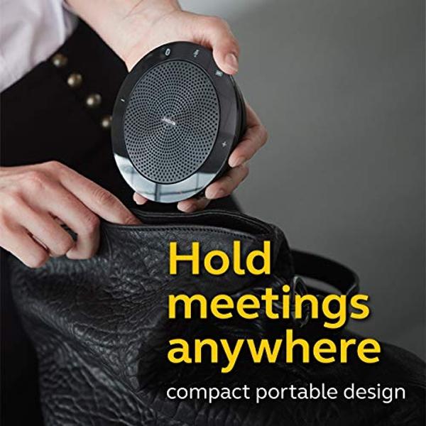 Jabra Speak 510 MS Wireless Bluetooth Speakerphone with Link 370 USB Adapter - Black