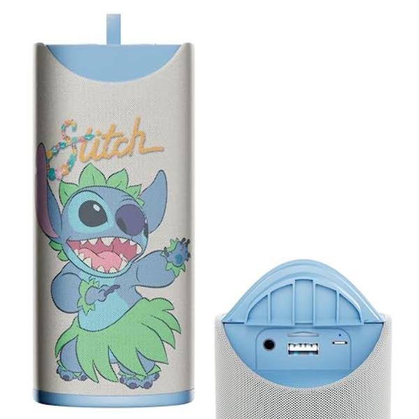 iJoy Stitch Speaker - Disney Lilo and Stitch Bluetooth Speaker, Splashproof, 3H Playtime, SD Slot/FM Radio, Stitch Hula Dancing, Portable Gift for Girls/Women/Men/Fans