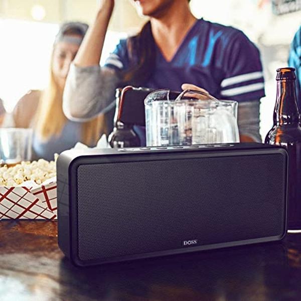 DOSS SoundBox XL Bluetooth Speaker with Subwoofer, 32W Loud Sound with Booming Bass, Dual DSP Technologies, 10H Playtime, USB-C, TWS, 2.1 Audio Channel for Home, Indoor and Office 