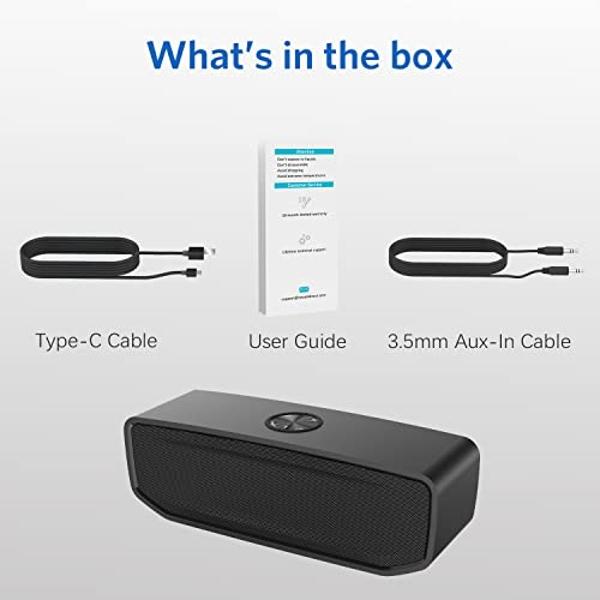 Pyle Wireless Portable Bluetooth Boombox Speaker – Rechargeable Music Barrel with AUX Input, USB/SD/MP3 Playback, FM Radio, 2.5" Tweeter – Loud Stereo Sound for Travel, Parties, Ou