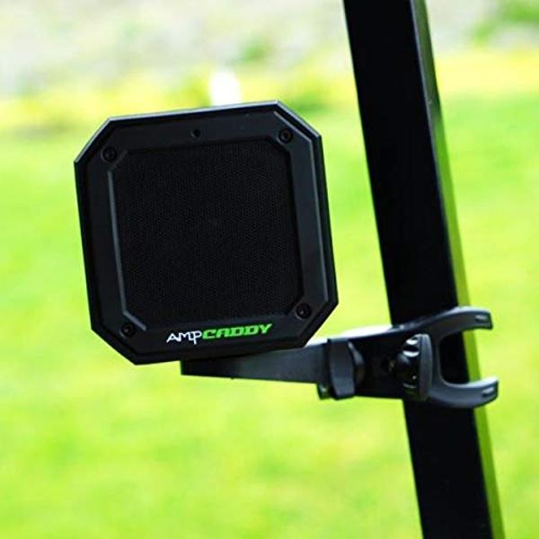 Ampcaddy Golf Bluetooth Speaker with Mount, Bluetooth Speaker and Mount with Loud Stereo Sound and Bass Boost, Extended Playtime and Range (V3 Pro - 15 Watts)