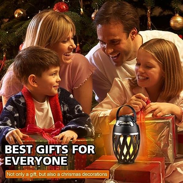 Xpoovv Outdoor Speakers Bluetooth Waterproof,Gifts for Men Women Dad Father,LED Flame Speaker Portable Bluetooth Speakers with Stakes/Poles/Hook Loud Sound 24H Playtime for Patio/P