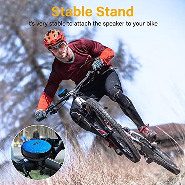 Onforu Bike Bluetooth Speaker with Bicycle Mount, Portable Wireless Shower Travel Speakers with Loud Sound, Bluetooth 5.0, IP65 Waterproof Mini Outdoor Speaker for Riding, Hiking a