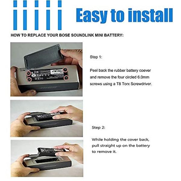 Emaks 7.4V,21.46Wh Battery for Bose Soundlink Mini Speaker US Version