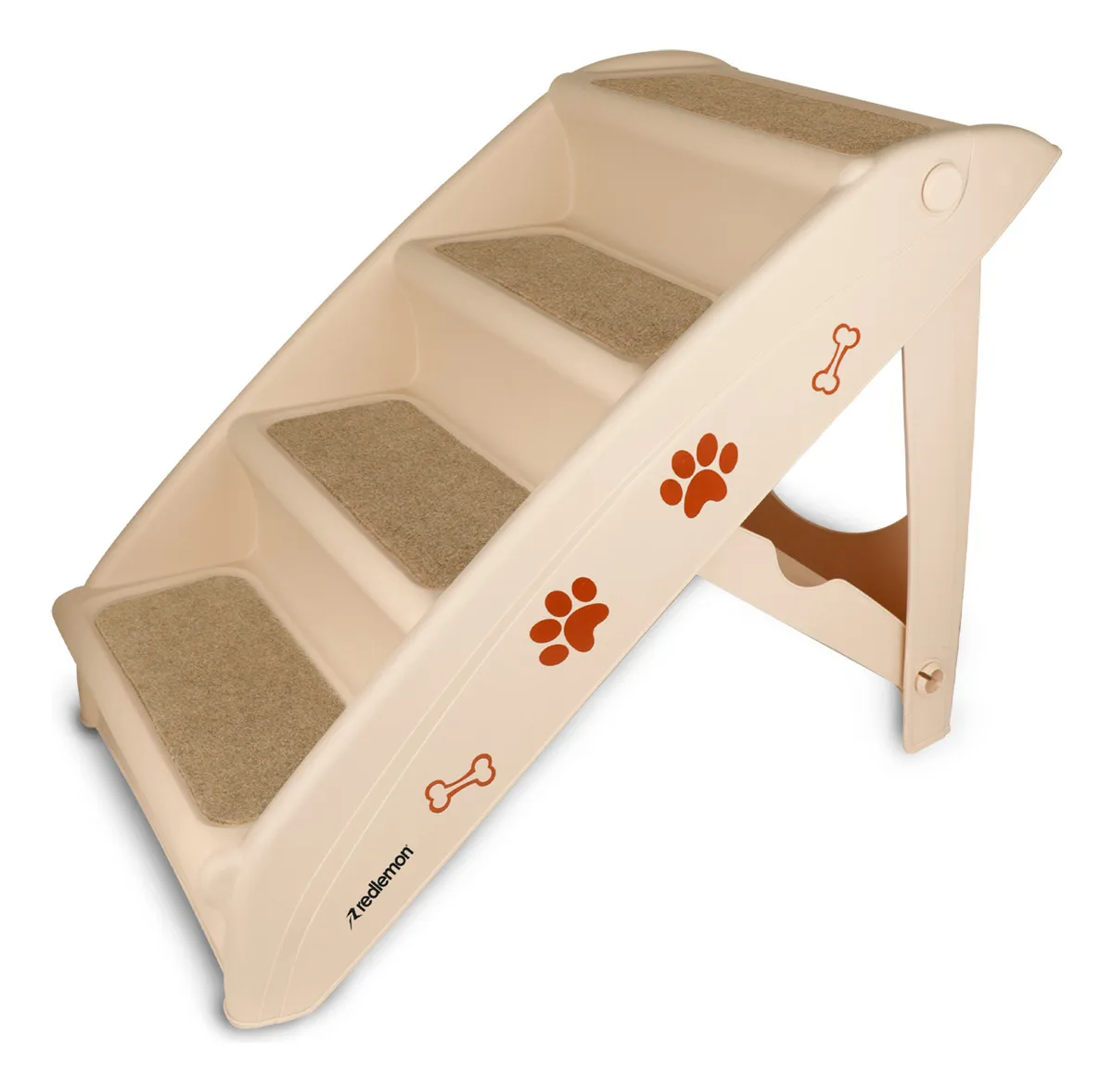 Escalera Plegable para Perro Con Patas Antideslizantes Rampa para Perro Gato y Mascotas con Escalones Antideslizantes para Sofa Cama o Auto para Interiores y Exteriores 49 cm de Altura