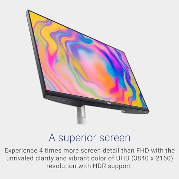 Dell S2722QC 27-inch 4K UHD (3840 x 2160) Monitor, 60Hz, 8MS (Normal Mode), AMD FreeSync, 99% sRGB, Built-in Dual Integrated Speakers, 1.07 Billion Colors, 2x HDMI, 2x USB 3.2, USB