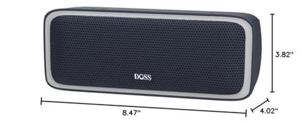 DOSS SoundBox Pro Bluetooth Speaker with 20W Stereo Sound, Active Extra Bass, IPX6 Waterproof, TWS Pairing, Multi-Colors Lights, 20H Playtime, Portable for Beach, Outdoor-Blue