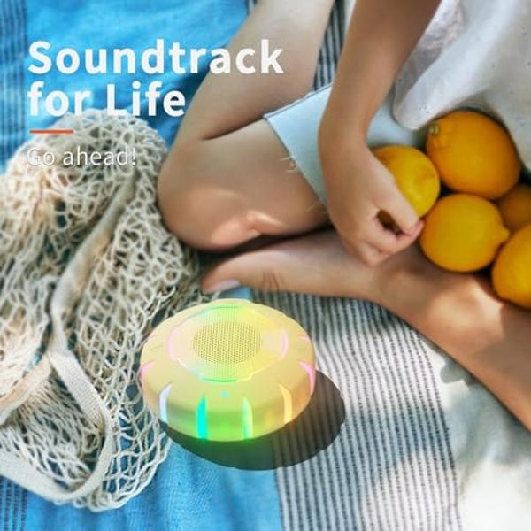 HEYSONG Waterproof Shower Bluetooth Speaker, Durable Portable Speaker with HD Sound, Wireless Outdoor Speaker for Pool, Beach, Kayaking, Gift for Girls, Boys, Teens, Women & Men