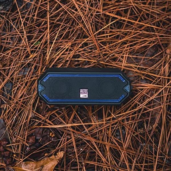 Altec Lansing - HydraBlast Wireless Portable Bluetooth Speaker, IP67 Waterproof for Parties, USB C Rechargeable Outdoor Speakers with Built in Phone Charger and LED Lights, 20 Hour