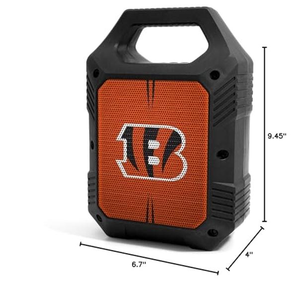 SOAR NFL ShockBox XL LED Wireless Bluetooth Speaker, Cincinnati Bengals