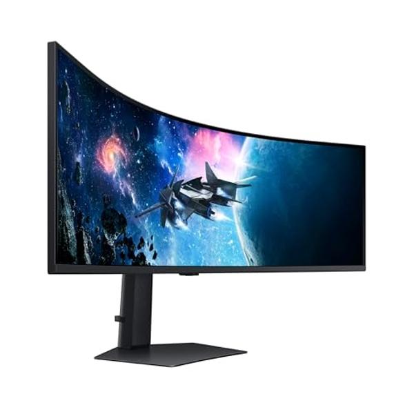 SAMSUNG 49” Odyssey G9 Series DQHD 1000R Curved Gaming Monitor, 1ms(GtG), VESA DisplayHDR 1000, 240Hz, AMD FreeSync Premium Pro, Height Adjustable Stand, Ultrawide Screen, LS49CG95