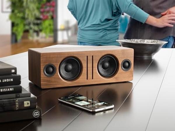 Audioengine All in One A2+ (B2) Portable Wireless Speaker - Audio with Lossless aptX Bluetooth and Analog Audio Input for Phone, Tablet, and Computers