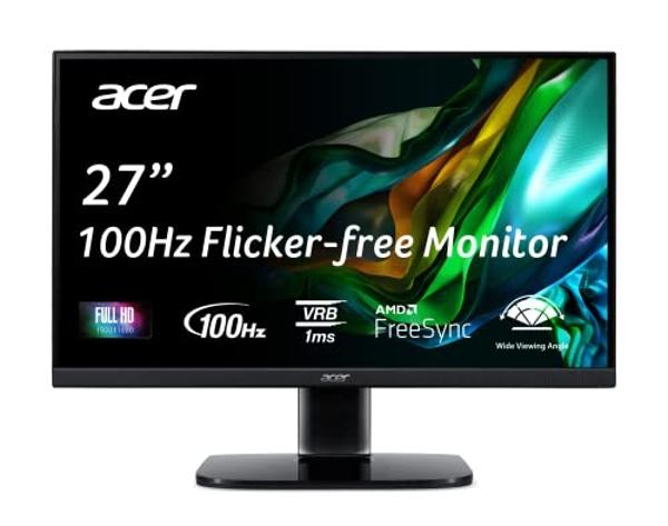 acer Nitro 24.5 Inch Full HD 1920 x 1080 Gaming Monitor | AMD FreeSync | 180Hz Refresh | 1ms (VRB) | 99% sRGB | HDR 10 Support | One Display Port 1.2 & Two HDMI 2.0 | KG251Q P3biip