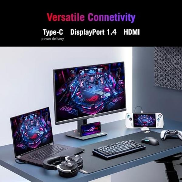 ASUS ROG Strix 27” QHD (2560x1440) HDR400 USB-C Gaming Monitor (XG27ACS), 180Hz,1ms, Fast IPS, 133% sRGB, Extreme Low Motion Blur Sync, G-Sync Compatible, DisplayWidget, Tripod Soc