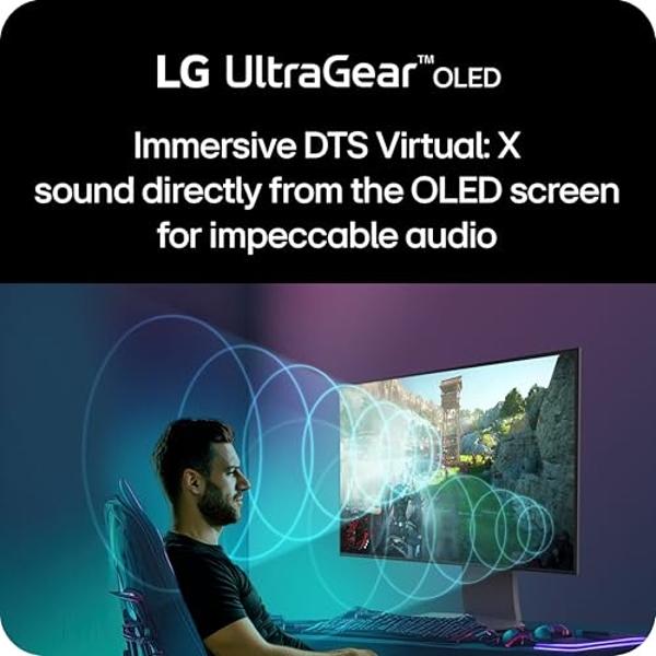 LG 32GS95UE 32-inch Ultragear OLED Dual Mode Gaming Monitor 4K UHD 1440p 240Hz 0.03ms AMD FreeSync Premium Pro NVIDIA G-Sync HDMI 2.1 DisplayPort Tilt/Height/Swivel Stand Black