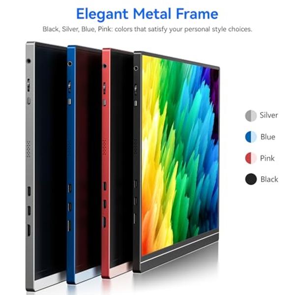 Veout 16" Portable Monitor, 1920 * 1200P IPS Laptop Screen with USB-C, HDMI Gaming Monitor Featuring a Kickstand, 0.3" Ultra-Slim for Travel and Office Use