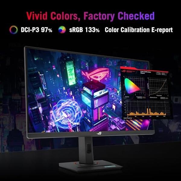 ASUS ROG Strix 27” QHD (2560x1440) HDR400 USB-C Gaming Monitor (XG27ACS), 180Hz,1ms, Fast IPS, 133% sRGB, Extreme Low Motion Blur Sync, G-Sync Compatible, DisplayWidget, Tripod Soc