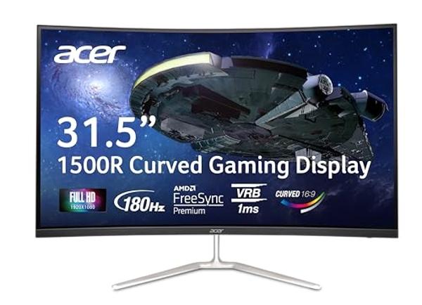 Acer Nitro 31.5" FHD 1920 x 1080 1500R Curved PC Gaming Monitor | AMD FreeSync™ Premium | Up to 165Hz Refresh | 1ms VRB | VESA Mountable | 1 x Display Port 1.2 & 2 x HDMI 1.4 | EDA