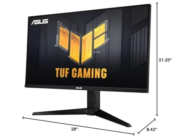 ASUS TUF Gaming 28” 4K 144HZ DSC HDMI 2.1 Gaming Monitor (VG28UQL1A) (Renewed)