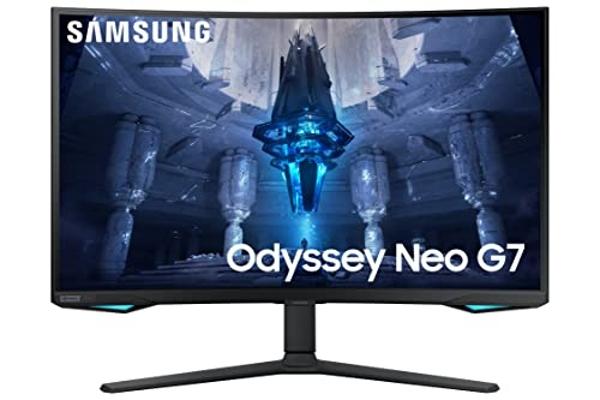 SAMSUNG 32" Odyssey Neo G7 4K UHD 165Hz 1ms G-Sync 1000R Curved Gaming Monitor, Quantum HDR2000, AMD FreeSync Premium Pro, Ultrawide Game View, DisplayPort, HDMI, Black, 2022 (Rene
