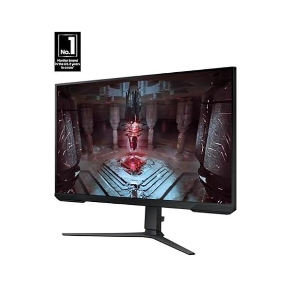 SAMSUNG 27-Inch Odyssey G51C Series QHD Gaming Monitor, 165Hz, 1ms, VESA Display HDR10, AMD FreeSync Premium, Black Equalizer, Virtual Aim Point, LS27CG512ENXZA, 2023