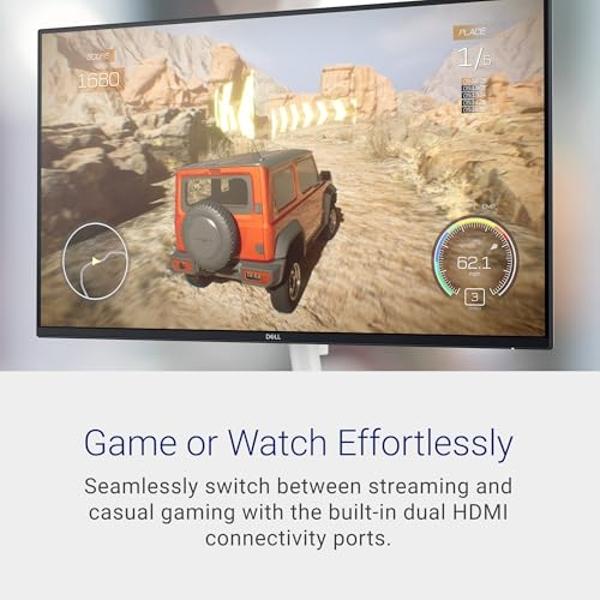Dell S2725DS Monitor - 27 Inch, QHD (2560x1440) Display, 100Hz refresh rate, 1500:1 contrast ratio, TÜV Rheinland Eye comfort 4 Star, Integrated 2x5W speaker, Height/Tilt/Swivel/Pi