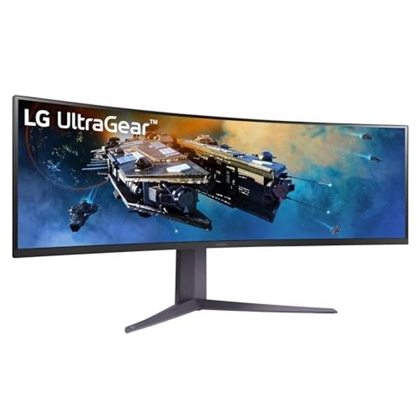 LG 45GR75DC-B Ultragear Curved Gaming Monitor 45-Inch 32:9 Dual QHD 1ms 200Hz VESA DisplayHDR 600 with DCI-P3 95% AMD FreeSync Premium Pro Enhanced Gaming GUI DTS HP:X 3-Way Adjust
