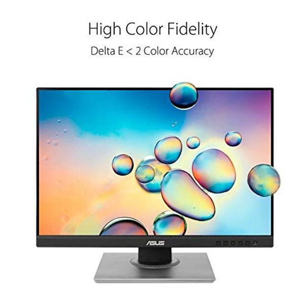 ASUS ProArt Display PA248QV 24.1” WUXGA (1920 x 1200) 16:10 Monitor, 100% sRGB/Rec.709 ΔE < 2, IPS, DisplayPort HDMI D-Sub, Calman Verified, Anti-glare, Tilt Pivot Swivel Height Ad