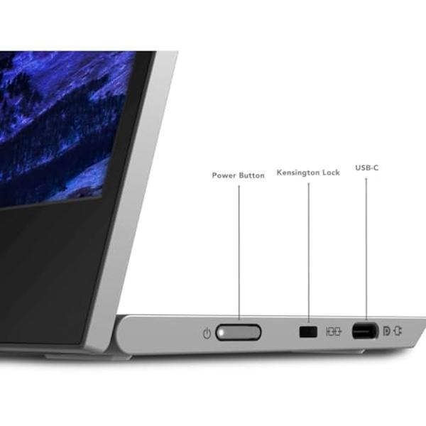 Lenovo L15 Portable Monitor, 15.6” Display, Full HD Resolution, IPS Panel, 250 nits Brightness, 60Hz Refresh Rate, USB-C Ports, Height-Adjustable Stand, Flicker-Free Technology, Gr