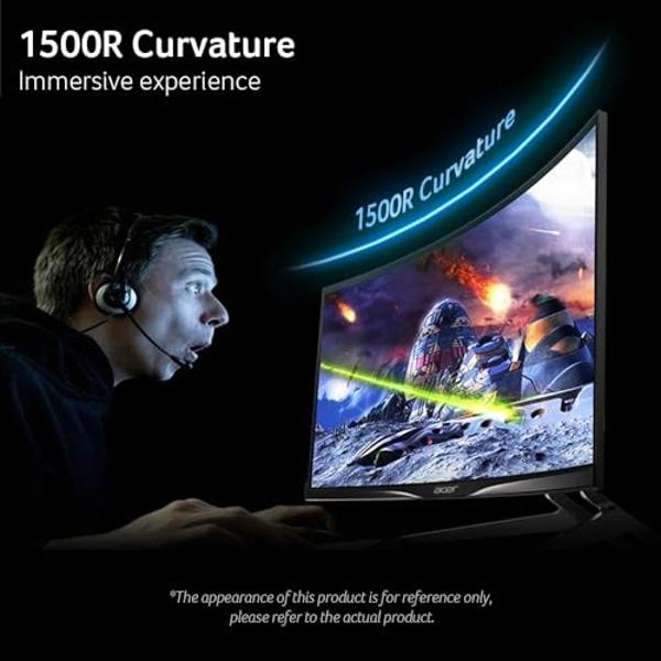 Acer Nitro 31.5" FHD 1920 x 1080 1500R Curved PC Gaming Monitor | AMD FreeSync™ Premium | Up to 165Hz Refresh | 1ms VRB | VESA Mountable | 1 x Display Port 1.2 & 2 x HDMI 1.4 | EDA