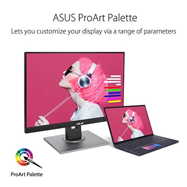 ASUS ProArt Display PA248QV 24.1” WUXGA (1920 x 1200) 16:10 Monitor, 100% sRGB/Rec.709 ΔE < 2, IPS, DisplayPort HDMI D-Sub, Calman Verified, Anti-glare, Tilt Pivot Swivel Height Ad