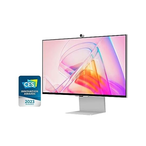 SAMSUNG 27" ViewFinity S9 Series 5K Computer Monitor, Thunderbolt 4, DisplayPort, Matte Display, 4K Slimfit-Camera, Slim Metal Design, AirPlay, Smart-TV Apps, Gaming Hub, LS27C900P