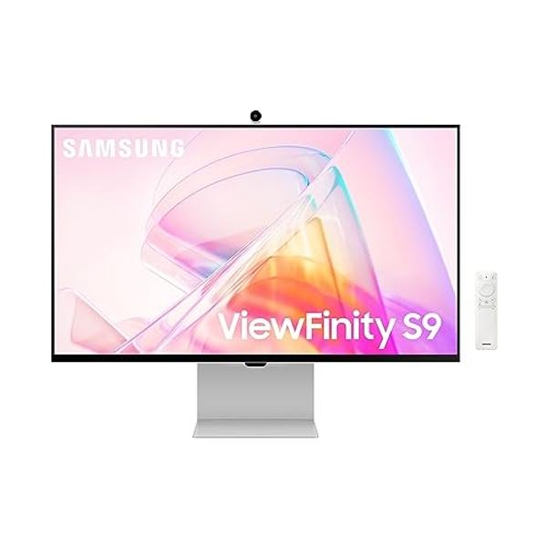 SAMSUNG 27" ViewFinity S9 Series 5K Computer Monitor, Thunderbolt 4, DisplayPort, Matte Display, 4K Slimfit-Camera, Slim Metal Design, AirPlay, Smart-TV Apps, Gaming Hub, LS27C900P