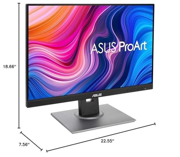 ASUS ProArt Display PA248QV 24.1” WUXGA (1920 x 1200) 16:10 Monitor, 100% sRGB/Rec.709 ΔE < 2, IPS, DisplayPort HDMI D-Sub, Calman Verified, Anti-glare, Tilt Pivot Swivel Height Ad