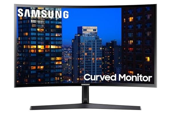 SAMSUNG 27" CF39 Series FHD 1080p Curved Computer Monitor, Ultra Slim Design, AMD FreeSync, 4ms response, HDMI, DisplayPort, VESA Compatible, Wide Viewing Angle, LC27F398FWNXZA, Bl