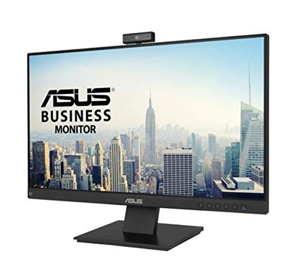 ASUS BE24EQK 23.8” Business Monitor with 1080P Full HD IPS, Eye Care, DisplayPort HDMI, Frameless, Built-in Adjustable 2MP Webcam, Mic Array, Stereo speaker, Video Conference,BLACK
