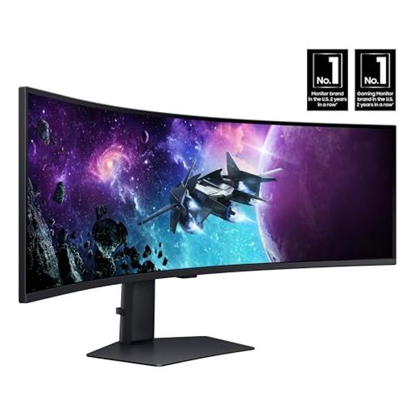 SAMSUNG 49" Odyssey G9 (G95C) Series DQHD 1000R Curved Gaming Monitor, 240Hz, 1ms(GtG), DisplayHDR 1000, AMD FreeSync Premium Pro, Eye Saver Mode, Auto Source Switch+, LS49CG950ENX