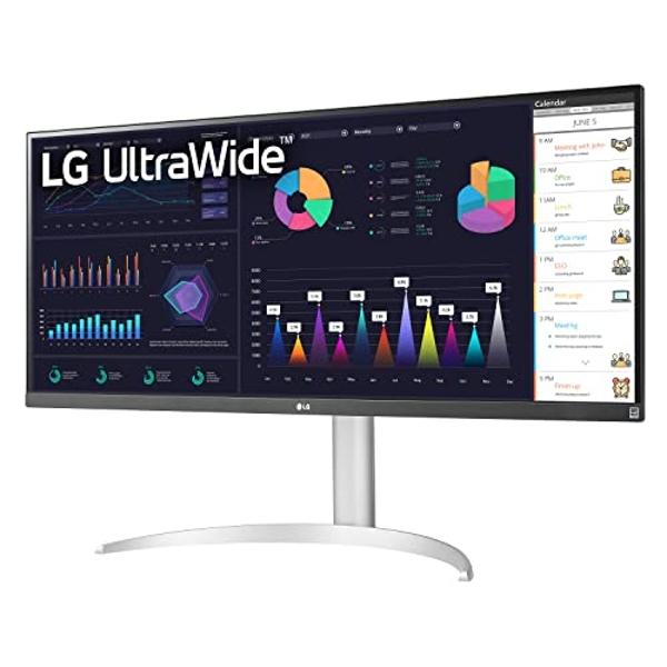LG 34WQ650-W 34 Inch 21:9 UltraWide Full HD (2560 x 1080) 100Hz IPS Monitor, 100Hz Refresh Rate with RGB 99% Color Gamut, VESA DisplayHDR 400, USB Type-C, AMD FreeSync, Tilt/Height