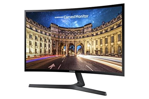 SAMSUNG 27" CF39 Series FHD 1080p Curved Computer Monitor, Ultra Slim Design, AMD FreeSync, 4ms response, HDMI, DisplayPort, VESA Compatible, Wide Viewing Angle, LC27F398FWNXZA, Bl