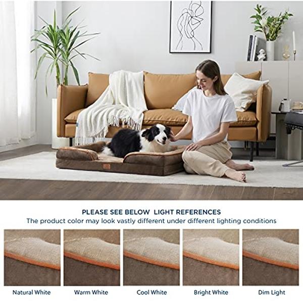 Bedsure XXL Orthopedic Dog Bed - Washable Great Dane Dog Sofa Beds for Giant Dogs, Supportive Foam Pet Couch Bed with Removable Washable Cover, Waterproof Lining and Nonskid Bottom