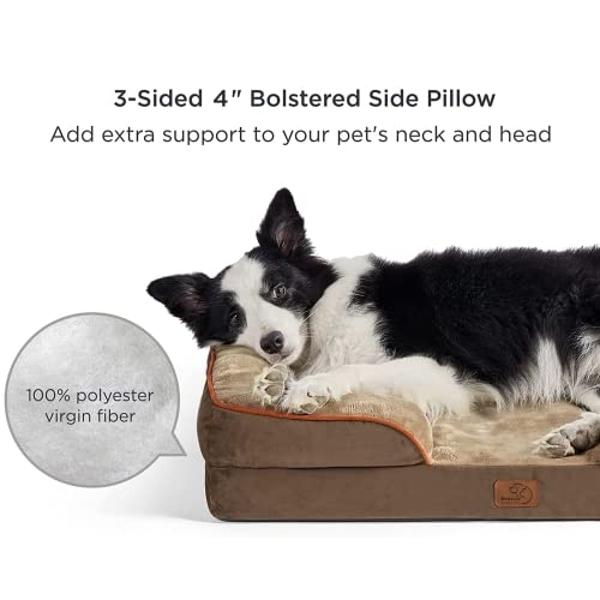 Bedsure XXL Orthopedic Dog Bed - Washable Great Dane Dog Sofa Beds for Giant Dogs, Supportive Foam Pet Couch Bed with Removable Washable Cover, Waterproof Lining and Nonskid Bottom