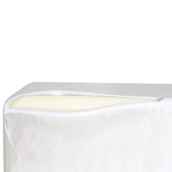 Furhaven Dog Bed Liner Water-Resistant Foam Mattress Protector Cover - White, Jumbo (X-Large)